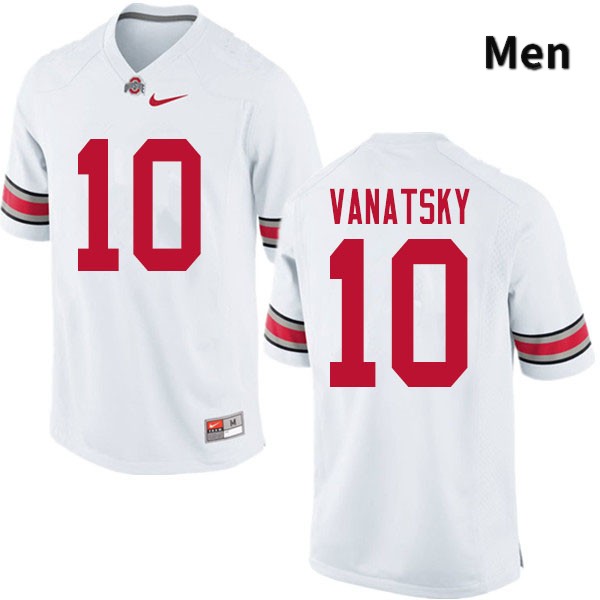 Ohio State Buckeyes Danny Vanatsky Men's #10 White Authentic Stitched College Football Jersey